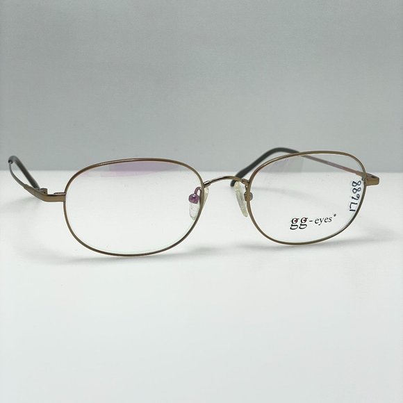 GG Eyes Eyeglasses Eye Glasses Frames Jan 52-19-145 Dull Gold Avada - Picture 1 of 6